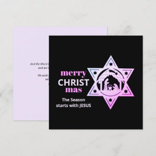 Modern Christian Ntivity CHRISTmas Card