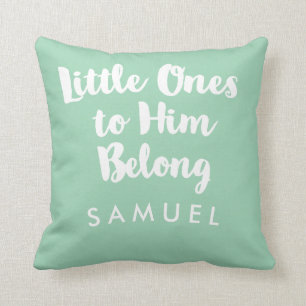 Modern Christian Typografiska Nursery Pillow Kudde