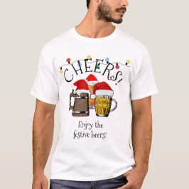 Modern CHRISTMAS Anpassade Cheers Öl T Shirt