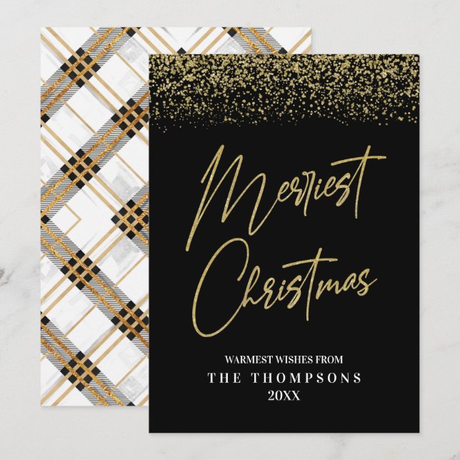Modern Christmas Card Inbjudningar (Fram/baksida)