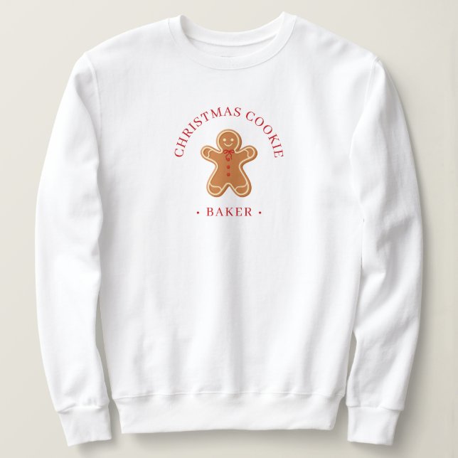 Modern Christmas Cookie Baker Women's T Shirt (Design framsida)