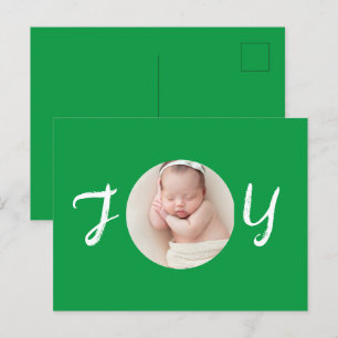 MODERN CHRISTMAS FAMILY PHOTO POSTCARD VYKORT