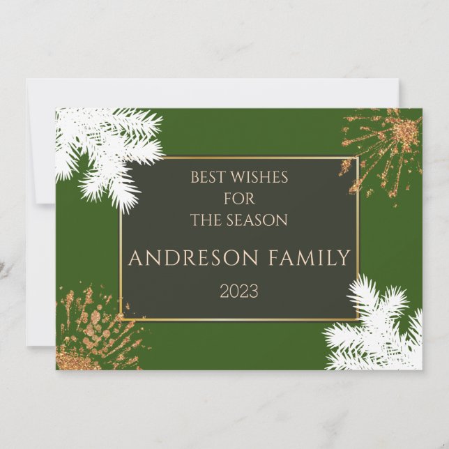 Modern CHRISTMAS festive DOWNLOAD Snowy Inbjudningar (Framsida)