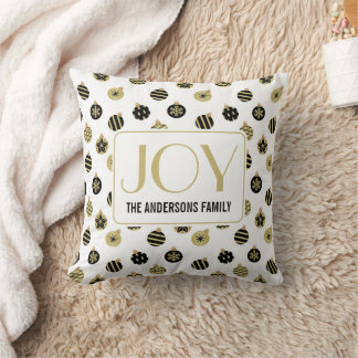 Modern Christmas Gold And Black Decorations Kudde