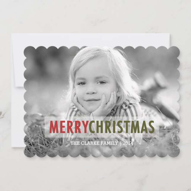 MODERN CHRISTMAS | HELGDAG PHOTO-KORT JULKORT (Framsida)
