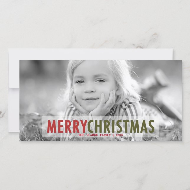 MODERN CHRISTMAS | MODERN HELGDAG FOTO-KORT JULKORT (Framsida)