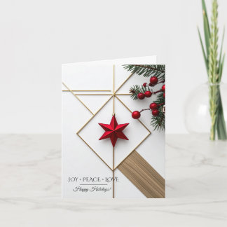 Modern Christmas & New Year Card Elegant Helgkort