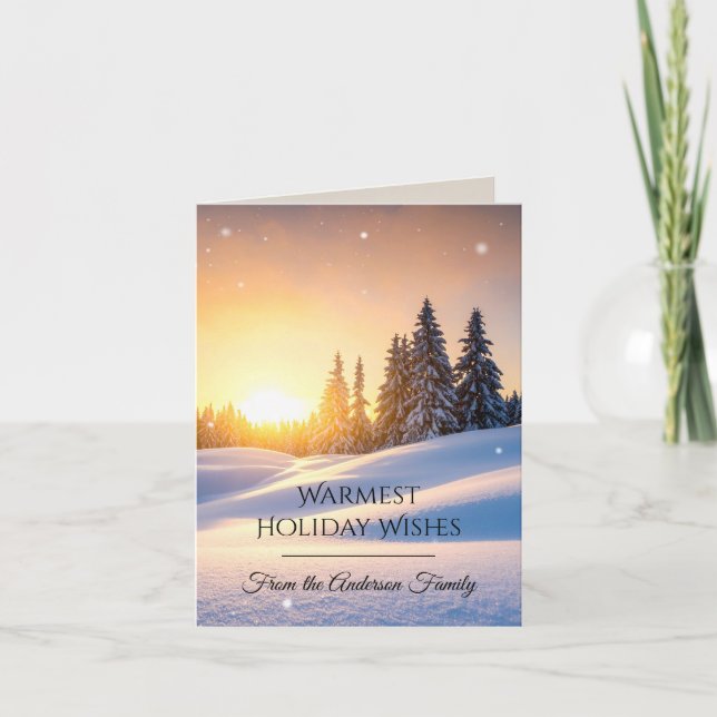 Modern Christmas & New Year Card Elegant Helgkort (Framsida)