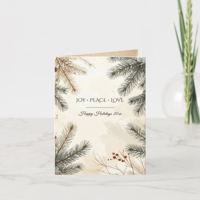 Modern Christmas & New Year Card Elegant Helgkort (Framsida)