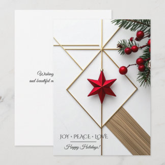 Modern Christmas & New Year Card Elegant Julkort