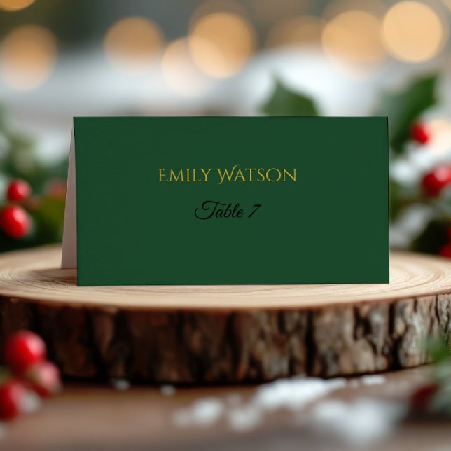 Modern Christmas Place Card | Holiday Luxe Collect Placeringskort (Skapare uppladdad)