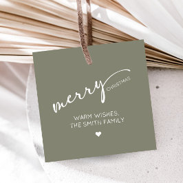 Modern Christmas Square Gåvor Etiketter