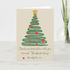 Modern Christmas Tree Folded Holiday Card Helgkort