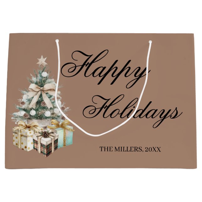 Modern Christmas Tree Gift Bag (Framsidan)