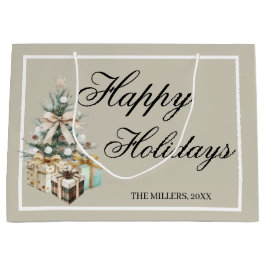 Modern Christmas Tree Gift Bag