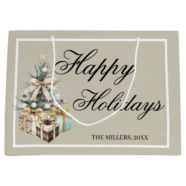 Modern Christmas Tree Gift Bag (Framsidan)