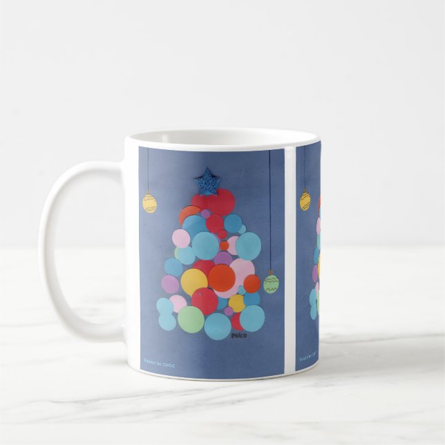 Modern Christmas Tree - KidsArt for CHOC Kaffemugg (Vänster)