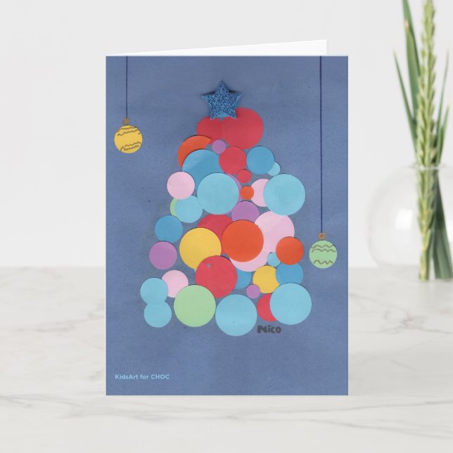 Modern Christmas Tree - KidsArt for CHOC Kort (Framsida)