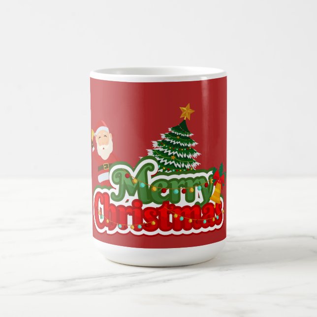 Modern Christmas Tree Painting Colorful Kaffemugg (Center)
