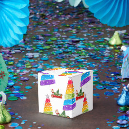 Modern Christmas Tree Painting Colorful Presentaskar