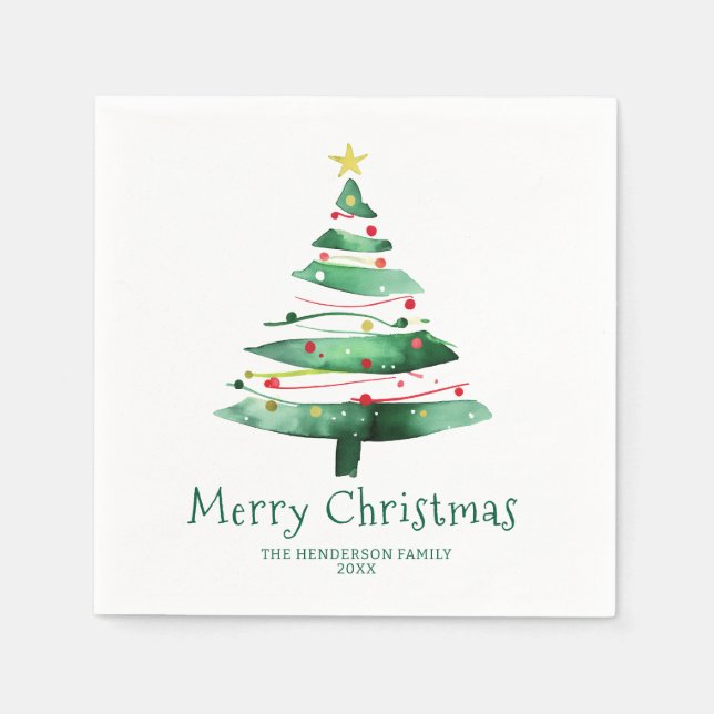 MODERN  CHRISTMAS TREE PAPPERSSERVETT (Framsidan)