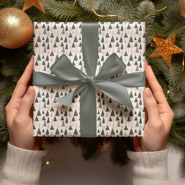 Modern Christmas Trees Wrapping Paper Presentpapper (Skapare uppladdad)