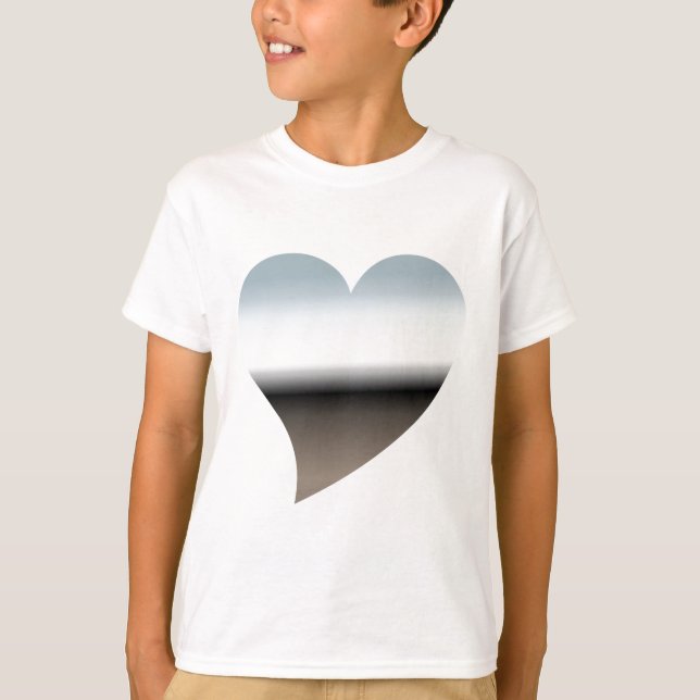 Modern Chrome Heart Kids T-Shirt (Framsida)