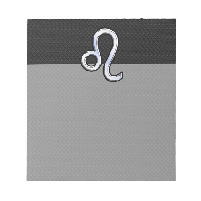 Modern Chrome som Leo Sign on snake skin Anteckningsblock (Framsida)