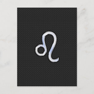 Modern Chrome som Leo Sign on snake skin Vykort