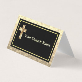 Modern Church Gold And Black KJV Networking Card Visitkort