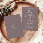 Modern Cinnamon Slate Boho Monogram Bröllop Inbjudningar<br><div class="desc">Inbjudan gäster i stil med denna moderna Boho-bröllopsinbjudan med nyanserat plommon,  brunt och grått undertoner. Perfekt för en chic,  firande,  kombinerar varma toner och elegantens utformning för att ställa in scenen för din oförglömliga dag. Monogram längst bak.</div>