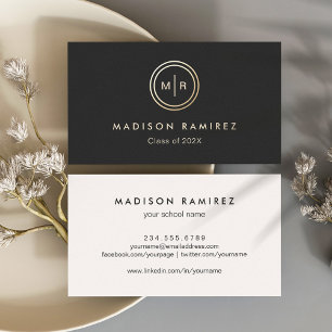 Modern Circle Monogram Logotyp Student Studenter