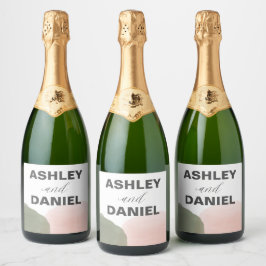 Modern Circles Bröllop Sparkling Vin eller Vin.