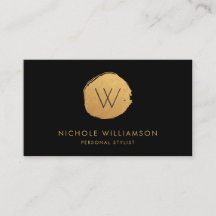 Modern cirkel Deep Black Faux Foil | GULD GULD