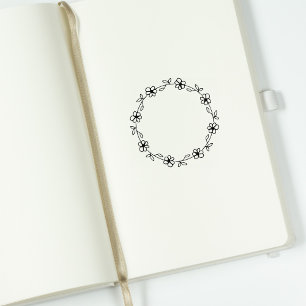 Modern cirkel Flower Journal Stämpel