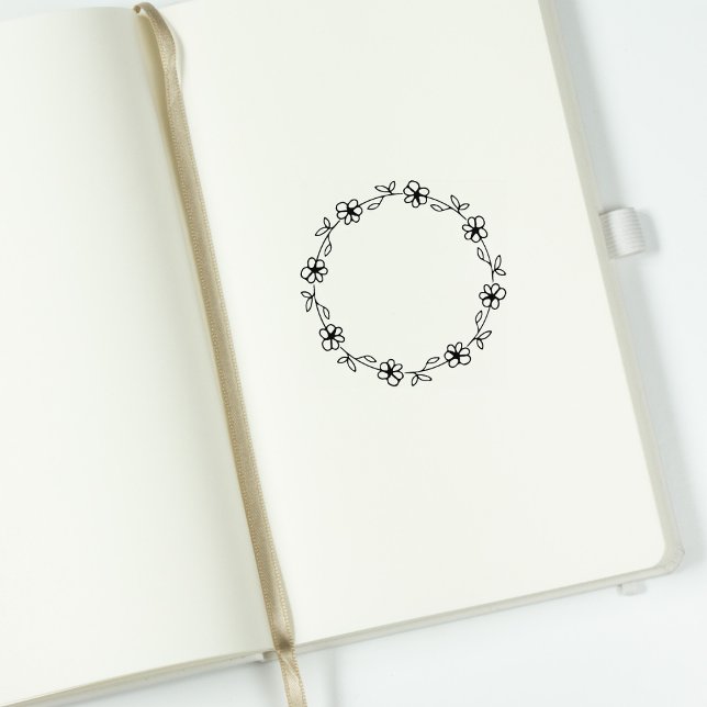 Modern cirkel Flower Journal Stämpel (Skapare uppladdad)