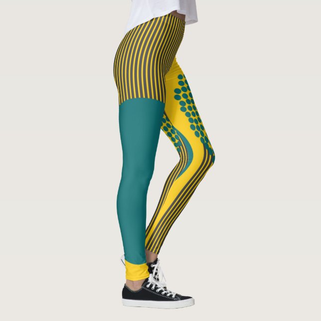 Modern cirkel och Linjer i mitten av århundradet Leggings (Höger)