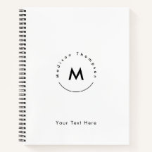 Modern cirkelmonogram logotyp för personnamn