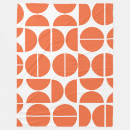 Modern cirkulationscirkel för Orange i mitten av å Fleecefilt