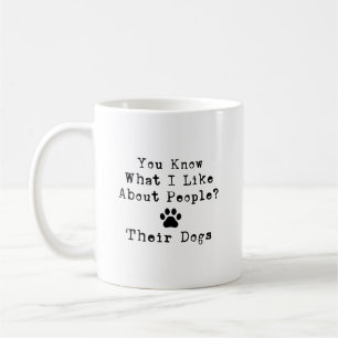 Modern citat från rolig hund Humor Kaffemugg