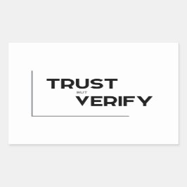 MODERN citattecken: lita men verifiera Rektangulärt Klistermärke