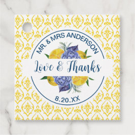 Modern citron Citrus Bröllop Gåvor Etiketter