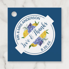 Modern citron Citrus Bröllop Gåvor Etiketter