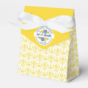 Modern citron Citrus Bröllop Presentaskar