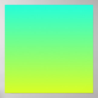 modern citron gult lime grön turkos poster