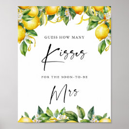 Modern citron hur många kysser brodusch poster