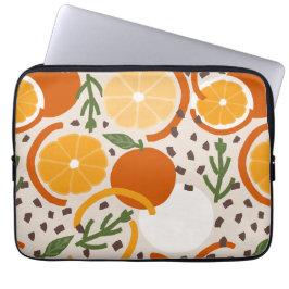 Modern Citrus Frukt Geometrisk Varm Retro Laptop Fodral