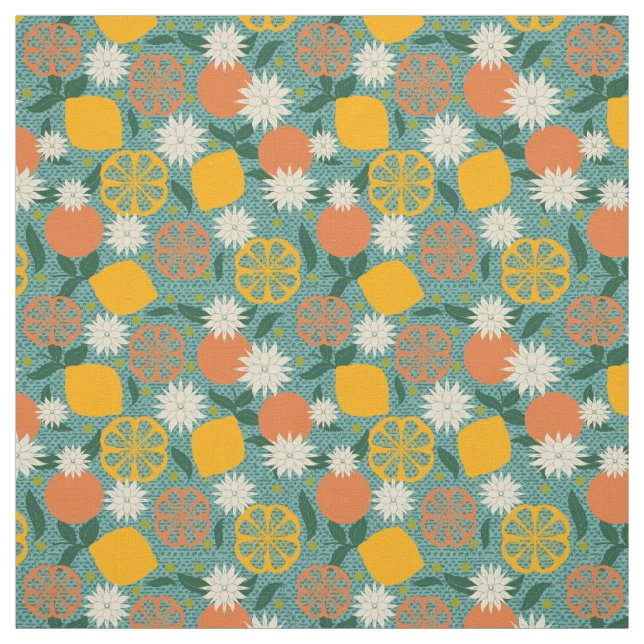 Modern citrus i mitten av århundradet  tyg (Provkarta)