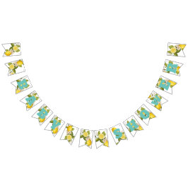 Modern citrus lemon Baby dusch Vimplar