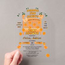 Modern citrus Luxury-Orange Redot Baby Shower